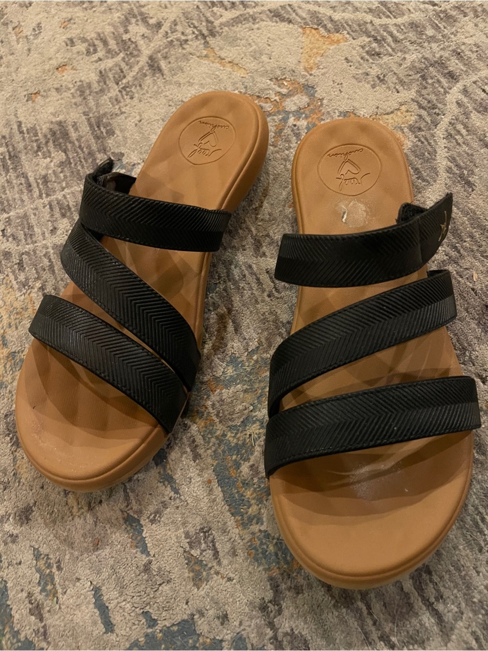 REEF CUSHION HARMONY IVY Women's Sandals Strappy Slides Black Size 10 (Euro 41)